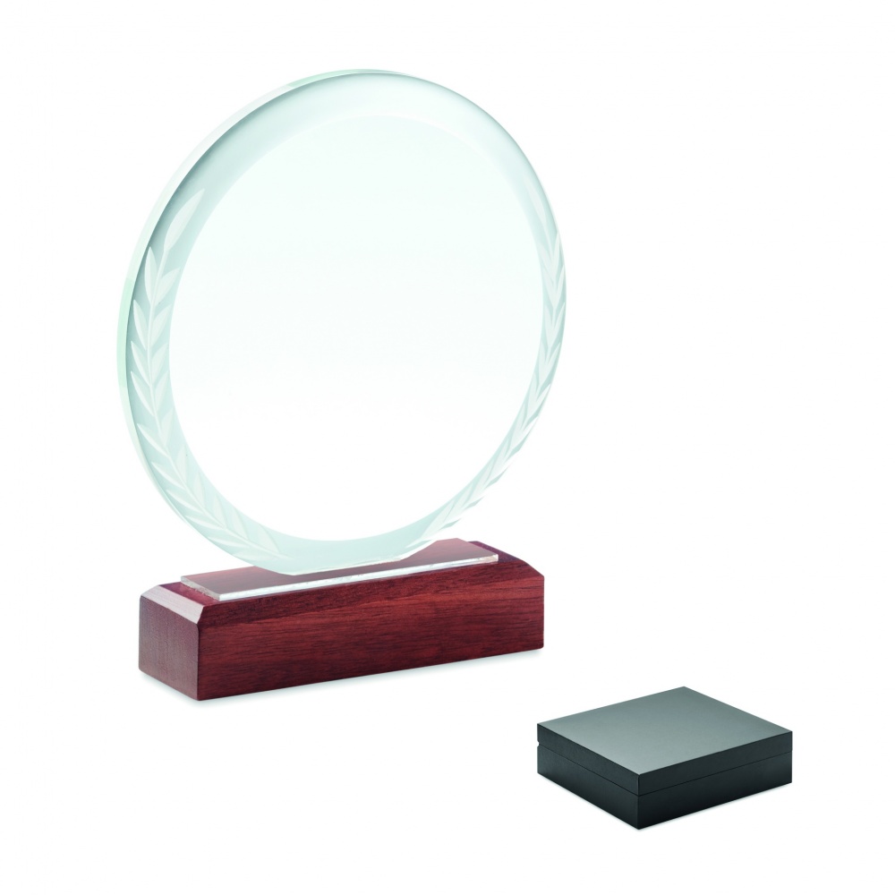 Logo trade business gift photo of: Round award plaque