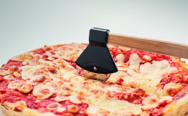 Logo trade corporate gifts picture of: Pizza cutter bamboo handle