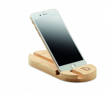 Logo trade corporate gift photo of: Bamboo tablet/smartphone stand