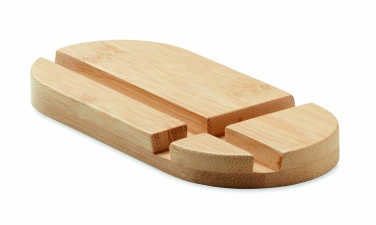Logo trade promotional merchandise photo of: Bamboo tablet/smartphone stand