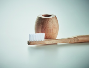 Logotrade corporate gift image of: Bamboo tooth brush with stand