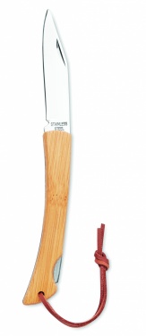 Logo trade promotional items picture of: Foldable knife in bamboo