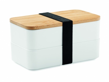 Logo trade business gifts image of: Lunch box in PP and bamboo lid