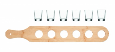 Logo trade promotional giveaways image of: Set of 6 shot glasses