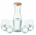 Set of recycled glass drink, Transparent