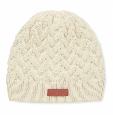Logotrade promotional merchandise image of: Cable knit beanie in RPET