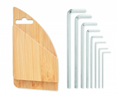 Logotrade promotional giveaway image of: Hex key set in bamboo