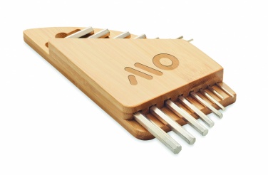 Logo trade promotional product photo of: Hex key set in bamboo
