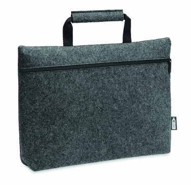 Logo trade business gifts image of: RPET felt zippered laptop bag