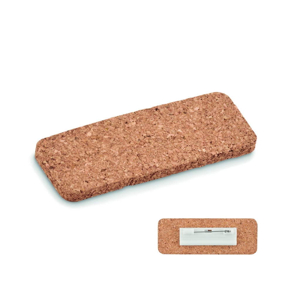 Logo trade advertising products picture of: Name tag holder in cork