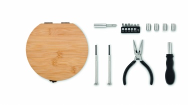 Logotrade promotional product image of: 15 piece tool set bamboo case