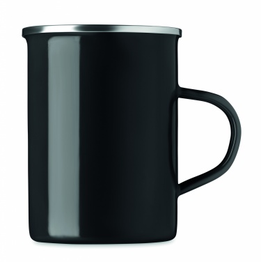 Logo trade business gifts image of: Metal mug with enamel layer