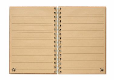 Logo trade promotional gifts image of: A5 ring bound Bamboo notebook