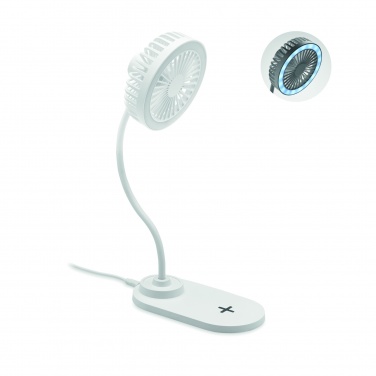 Logo trade corporate gift photo of: Desktop charger fan with light