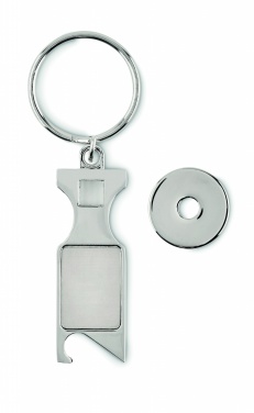 Logotrade corporate gift image of: Euro Token key ring Porvoo