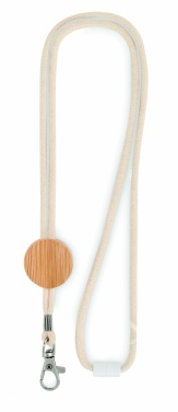 Logo trade promotional gifts image of: Cotton Lanyard with metal hook