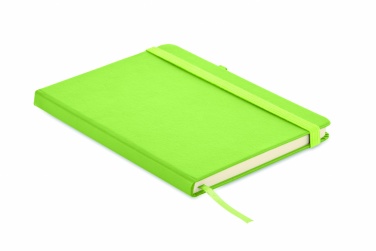 Logo trade corporate gifts image of: Recycled Leather A5 notebook