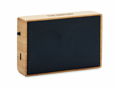 Logo trade promotional giveaways picture of: Solar bamboo wireless speaker