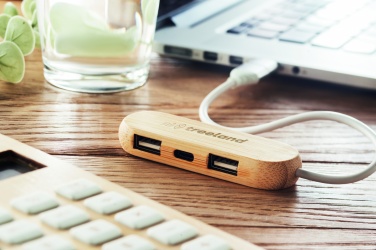 Logotrade promotional items photo of: 3 port USB hub with dual input