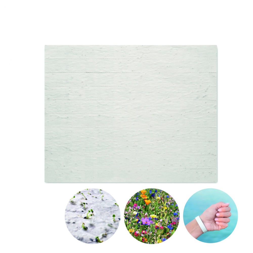 Logotrade promotional item picture of: Sheet of seed paper wristbands