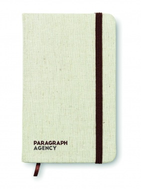 Logo trade promotional merchandise photo of: A6 canvas notebook lined