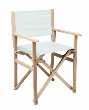 Logo trade business gifts image of: Foldable wooden beach chair