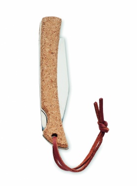 Logo trade promotional merchandise picture of: Foldable knife with cork