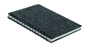 Logo trade corporate gifts picture of: A5 RPET felt cover notebook