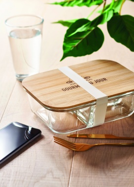 Logotrade promotional gifts photo of: Glass lunch box with bamboo lid