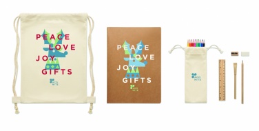 Logo trade corporate gifts picture of: Kids drawing set in drawstring