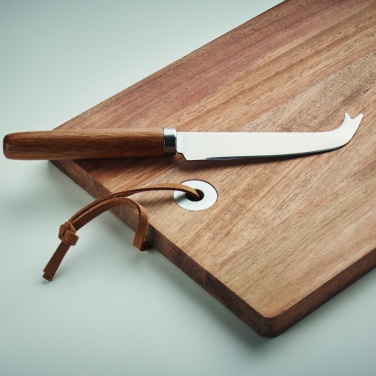Logo trade corporate gifts image of: Acacia wood cheese board set Hannover