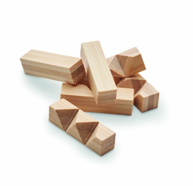 Logo trade corporate gifts image of: Bamboo brain teaser star shape
