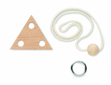 Logo trade promotional gift photo of: Wooden brain teaser triangle