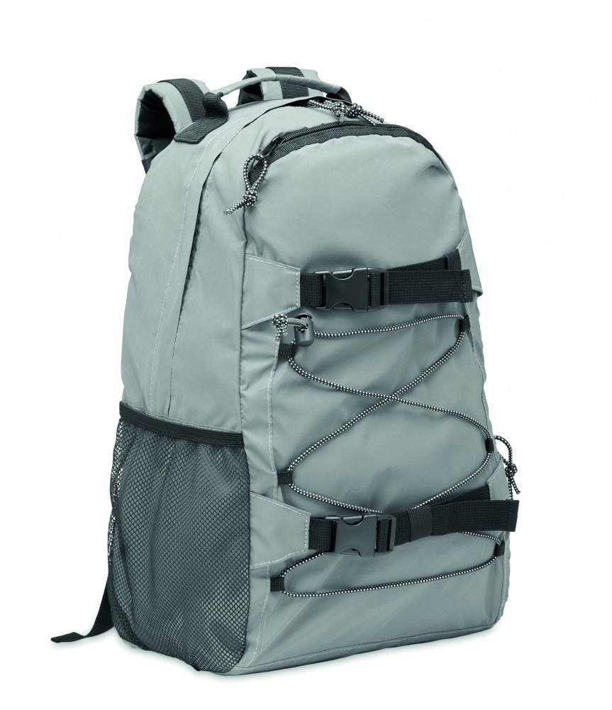 Logo trade promotional giveaways picture of: High reflective backpack 190T