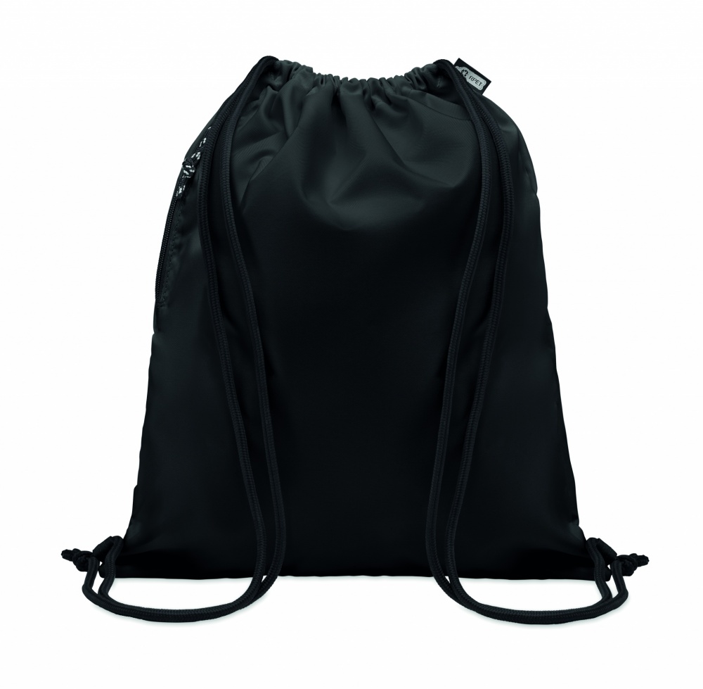 Logo trade promotional item photo of: Large drawstring bag 300D RPET