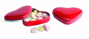 Logotrade advertising products photo of: Heart tin box with candies
