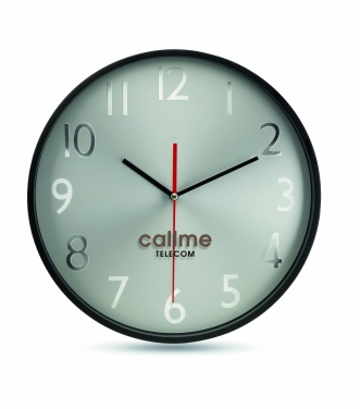 Logotrade promotional merchandise image of: Wall clock w silver background