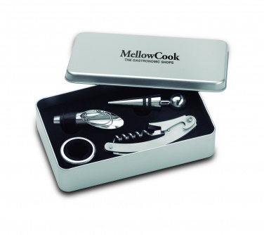 Logo trade business gift photo of: Wine  set in tin box