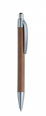 Logo trade promotional giveaways image of: Carton barrel ball pen