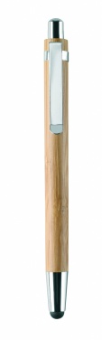 Logo trade promotional item photo of: Bamboo pen and pencil set