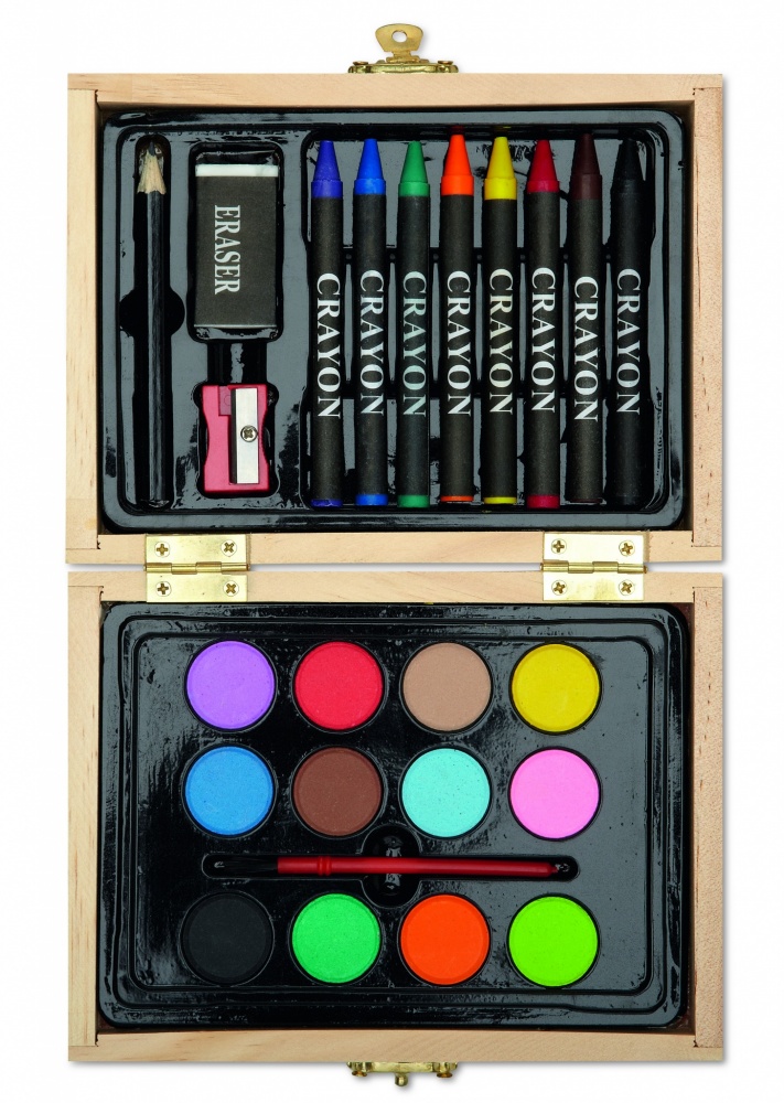 Logotrade promotional product picture of: Painting set in wooden box