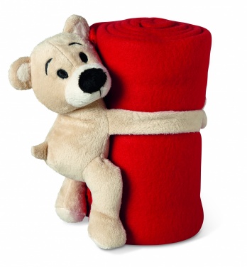 Logotrade business gifts photo of: Fleece blanket with bear