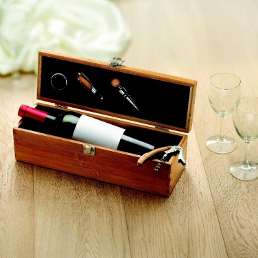 Logotrade promotional products photo of: Wine set in bamboo box