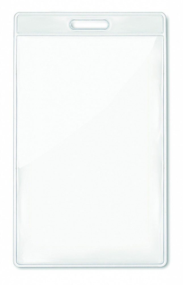 Logo trade advertising product photo of: Transparent badge 7.5cmx12.5cm