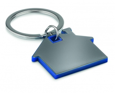 Logo trade promotional giveaways image of: House shape plastic key ring Rezekne