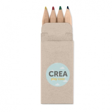 Logotrade corporate gift image of: 4 mini coloured pencils