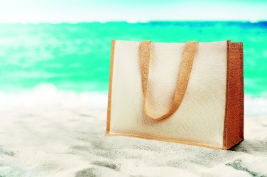 Logo trade advertising product photo of: Jute and canvas shopping bag
