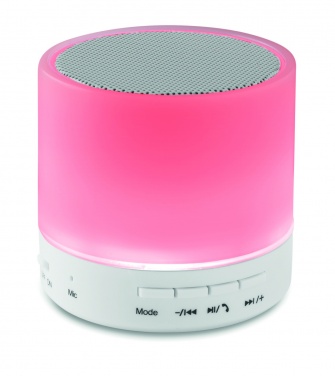 Logo trade advertising product photo of: Round wireless speaker LED