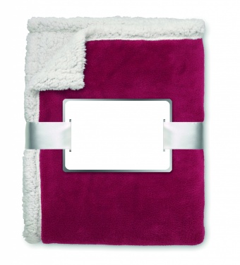 Logo trade advertising products image of: Blanket coral fleece/ sherpa