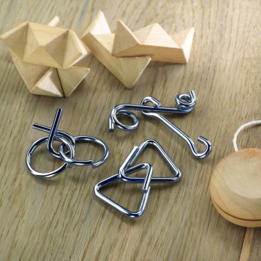 Logotrade promotional gift picture of: Set of 3 metal brain teasers